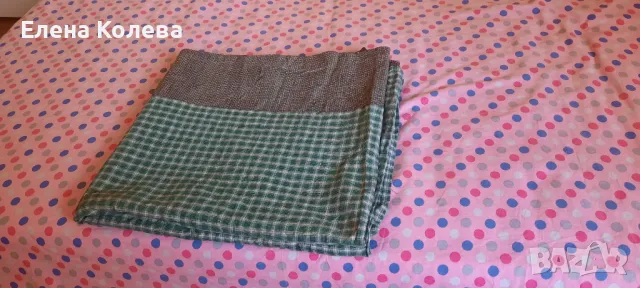 Зелено покривало за легло, снимка 1