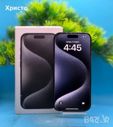 ГАРАНЦИОНЕН!!! Apple iPhone 15 Pro, 128GB, 5G, Black Titanium, снимка 2 - Apple iPhone - 49373805