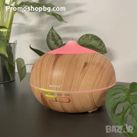 Ултразвуков арома дифузер Ruhhy, овлажнител, лампа, с включени 3 бр масла, снимка 7 - Други - 48026757