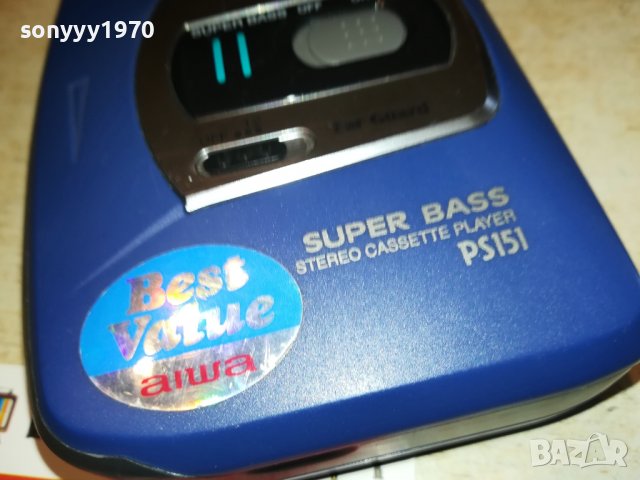 AIWA PS151 WALKMAN-ВНОС GERMANY 0107221155, снимка 5 - Радиокасетофони, транзистори - 37255854