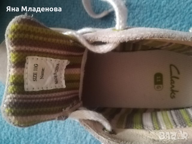 Оригинални детски кецове Clarks, номер 30, снимка 4 - Детски обувки - 26474462