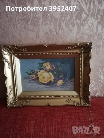 Вилеров гоблен "Жълти рози", снимка 1 - Гоблени - 43836690