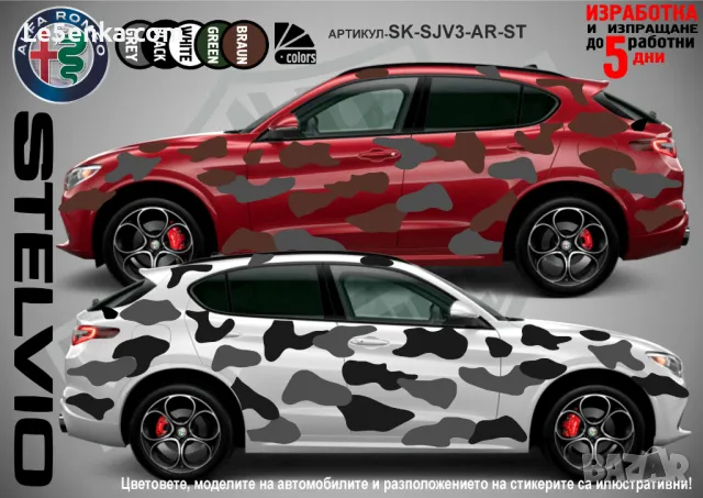 Renault Koleos SK-SJV3-R-KO Кaмуфлаж Офроуд Джип Пикап Лодка Camouflage Off-Road стикери, снимка 12 - Аксесоари и консумативи - 47917901