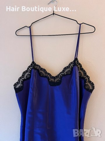 Сатенена рокля с дантела в тъмно лилав цвят 💜, снимка 2 - Рокли - 43970692