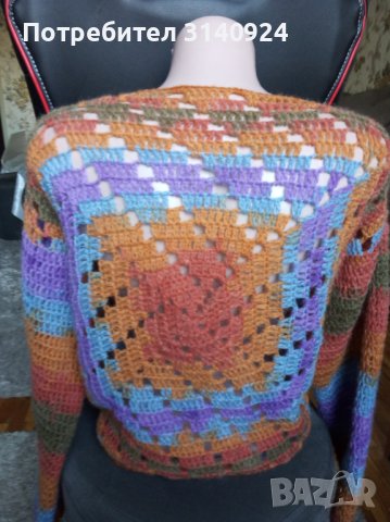 Дамски плетен пуловер , снимка 2 - Блузи с дълъг ръкав и пуловери - 43225985