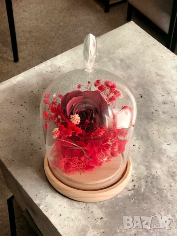Светеща роза в стъкленица, снимка 2 - Романтични подаръци - 53088308