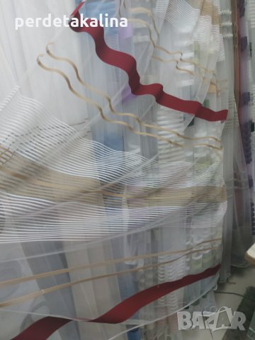 Тънки пердета хоризонтални райета, снимка 3 - Пердета и завеси - 33502284