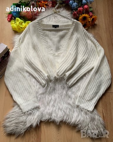 Къс oversize пуловер, снимка 1 - Блузи с дълъг ръкав и пуловери - 35395373