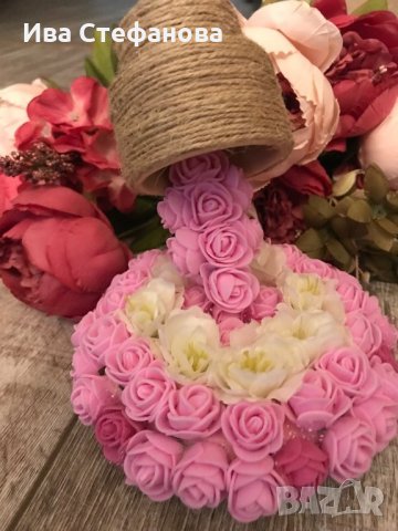 3D чаша от постояни рози подарък за влюбените Свети Валентин, снимка 4 - Декорация за дома - 27811616
