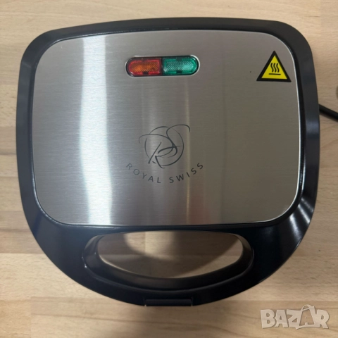 Уред за сандвичи Royal Swiss SLS1057C, 750W, незалепващи плочи, регулирем термостат, снимка 4 - Друга електроника - 52137383