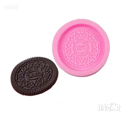 Бисквитка Оре о Ore o орео oreo силиконов молд форма за украса торта фондан гипс шоколад и др, снимка 4 - Форми - 24644157