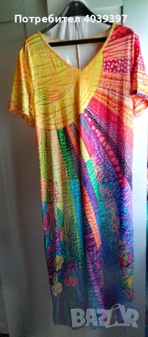 Цветна лека лятна рокля, снимка 1