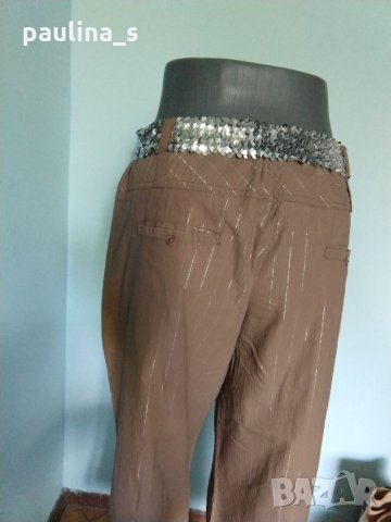 Копринен панталон "Pepper corn"® с ламена нишка и колан , снимка 7 - Къси панталони и бермуди - 33446039