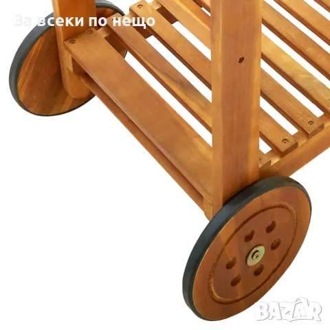 Количка за готвене на открито, акация масив, 92x43,5x141,5 cм, снимка 7 - Градински мебели, декорация  - 48914693