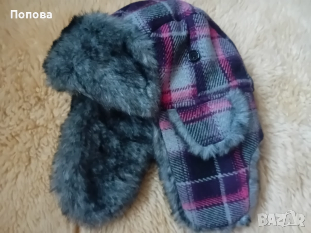 Стилна ушанка 30% вълна