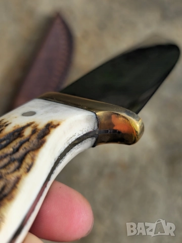 Ръчно изработен нож Еленски рог, снимка 9 - Ножове - 52322649