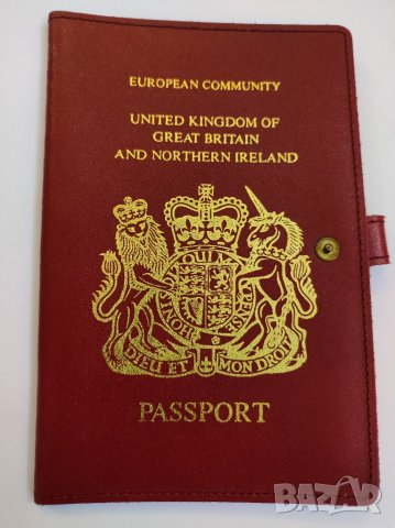Калъф за паспорт от естествена кожа,Англия.  , снимка 5 - Други - 36607000