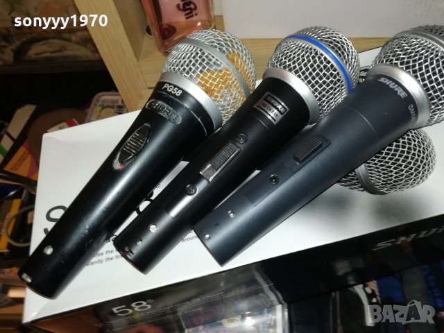 SHURE-3 РАЗЛИЧНИ МИКРОФОНА 1101221103, снимка 2 - Микрофони - 35398224