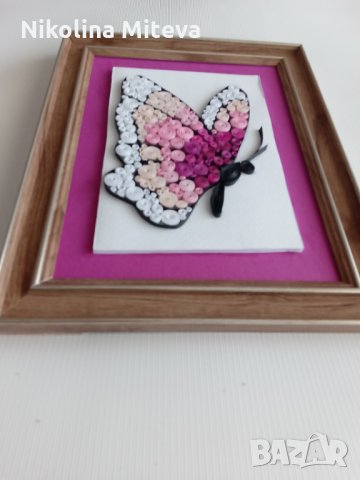 Квилинг картина  " Пеперуда ", снимка 2 - Картини - 32567722