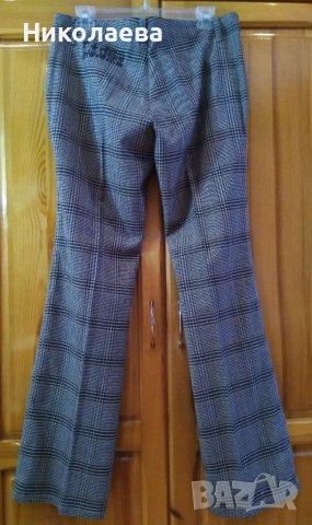 Сив елегантен панталон "Strauss";Кариран панталон,L, снимка 7 - Панталони - 40472182