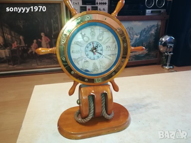 ДЪРВЕН КОРАБЕН РУЛ ЧАСОВНИК-33Х28Х13СМ M1712231013, снимка 7 - Антикварни и старинни предмети - 43446512