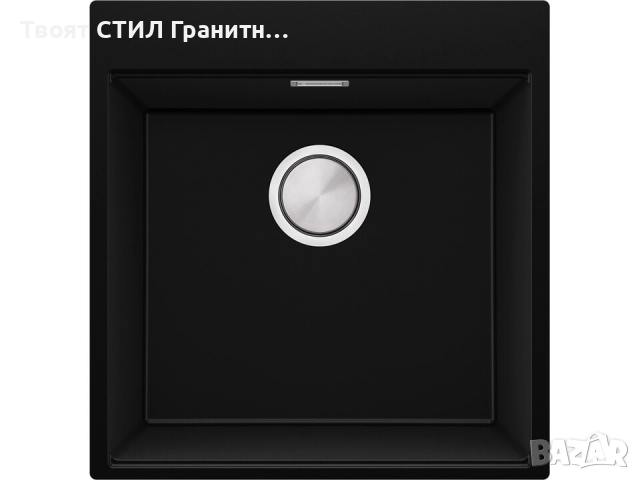 STOP! Christmas Черна кухненска мивка OSLO 50 XXL+ Смесител FLEX+Сифон, снимка 3 - Мивки - 52638092