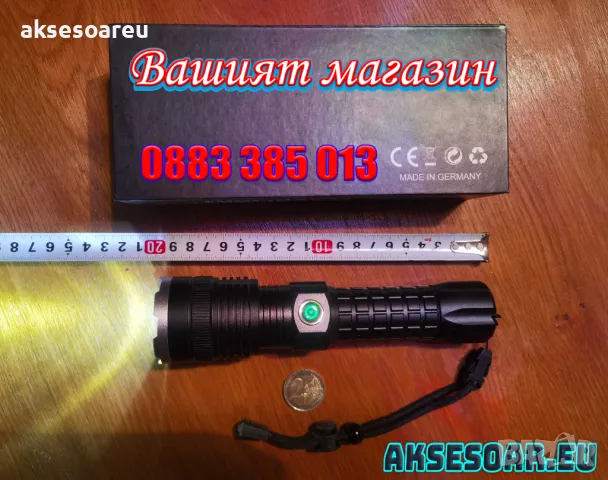 Висококачествен Супер Мощен P90 лек преносим LED прожектор акумулаторен дълготраен регулируем фенер, снимка 5 - Лед осветление - 48799692