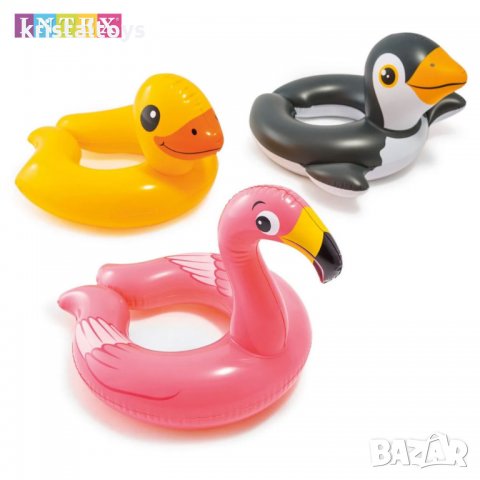 Пояс с животно Фламинго, Пингвин и Пате, 51 см., Intex, снимка 1 - Надуваеми играчки - 33332109