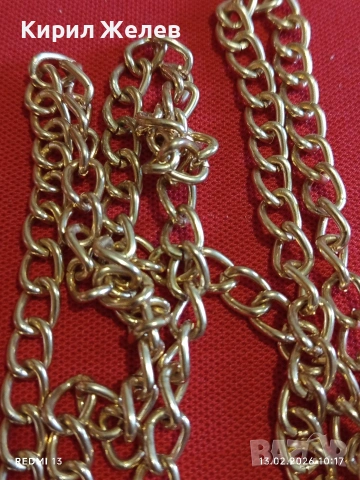 Елегантна метална верижка в златист цвят за дамски чанти с карабинер 51898, снимка 7 - Чанти - 53462794