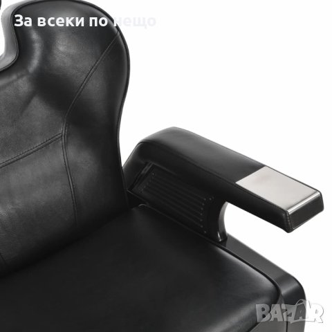 Фризьорски стол, черен, 72x68x98 см, изкуствена кожа, снимка 11 - Фризьорски столове - 43798220