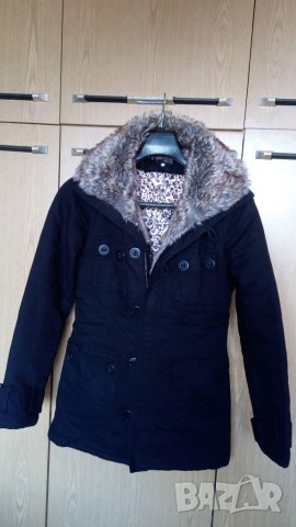 Черно зимно палто S/M