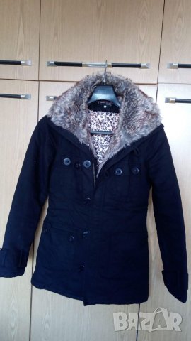 Черно зимно палто S/M