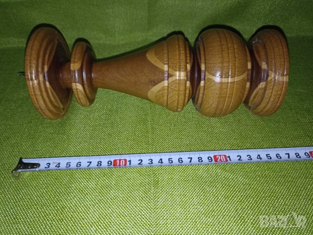 Масивен дървен свещник , снимка 2 - Други - 43116037