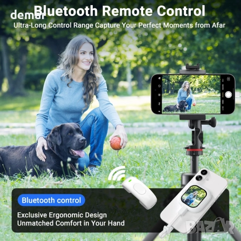 Founist Vlogmate Mini селфи екран за iPhone, Bluetooth дистанционно, снимка 3 - Селфи стикове, аксесоари - 51891915