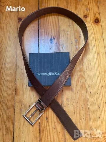  Ermenegildo Zegna мъжки кафяв колан 110, снимка 7 - Колани - 51549904