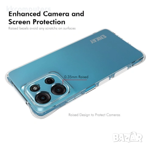 Motorola Moto G75 5G Удароустойчив ENKAY Силиконов Калъф и Протектор, снимка 3 - Калъфи, кейсове - 53162053