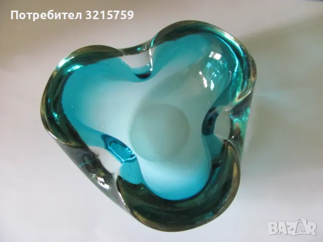 Кристален пепелник Мурано, снимка 3 - Други - 50419220