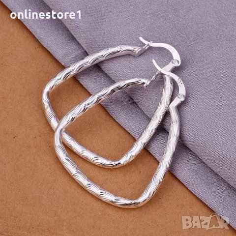 Обеци - Триъгълник - BH325, снимка 3 - Обеци - 28839908