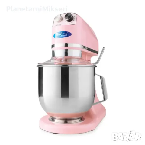 Планетарен миксер – 7 литра, пастелно розов, 11 скорости