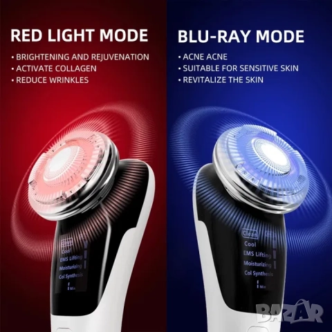 Уред с EMS 6 в 1 , Крио терапии, RF, радиочестотен лифтинг, бръчки, снимка 2 - Козметични уреди - 52064041