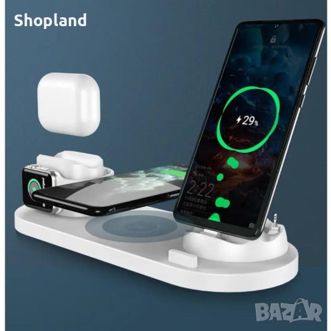 Безжично зарядно устройство 6в1, снимка 2 - Безжични зарядни - 43941604