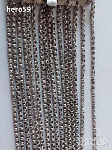 Стара европейска сребърна гривна(филигран позлата), снимка 3 - Гривни - 40865912