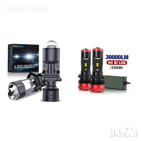 H4 Лед крушки с лупа, снимка 1