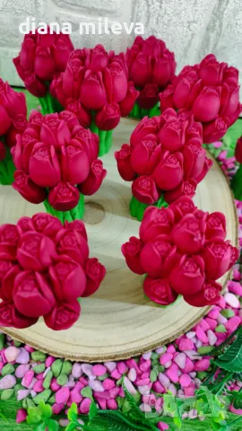 Лалета  от гипсокерамика!!, снимка 3 - Декорация за дома - 49832892