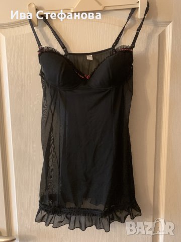 Страхотна черна еластична нощница тип комбинезон пижама  еротично бельо , снимка 4 - Бельо - 37007781