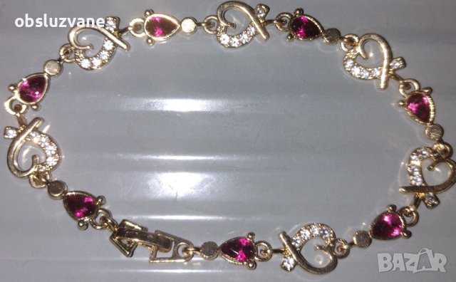 Гривна с кристали и Рубини, снимка 1