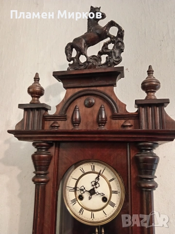 Антикварен германски стенен часовник, снимка 7 - Стенни часовници - 53144814