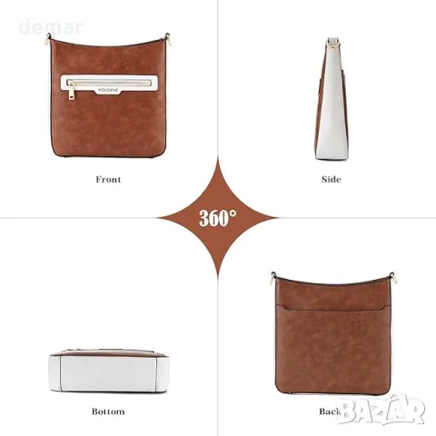 Дамска чанта през рамо molshine с подвижна регулируема широка каишка, снимка 3 - Чанти - 49081530