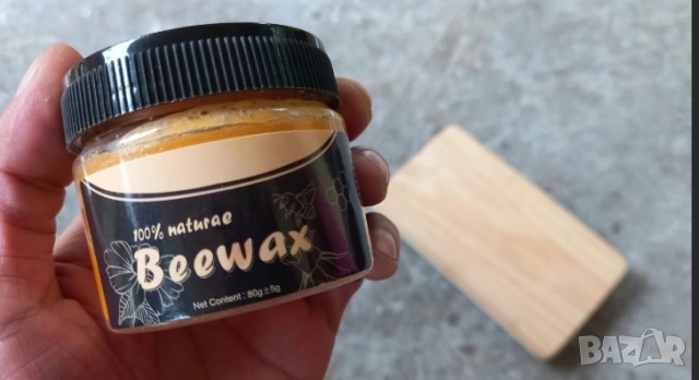 🪵 Натурална вакса от пчелен восък за дърво  