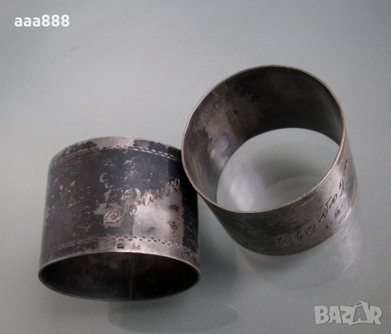 Старинни пръстени рингове за салфетки аксесоар за маса , снимка 2 - Антикварни и старинни предмети - 27780468